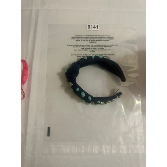 Navy Jeweled Knotted Headband πβ¨ - Picture 4 of 5